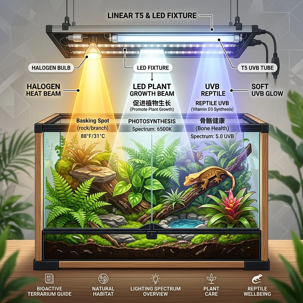 The Art of Lighting: UVB, LED, and PAR